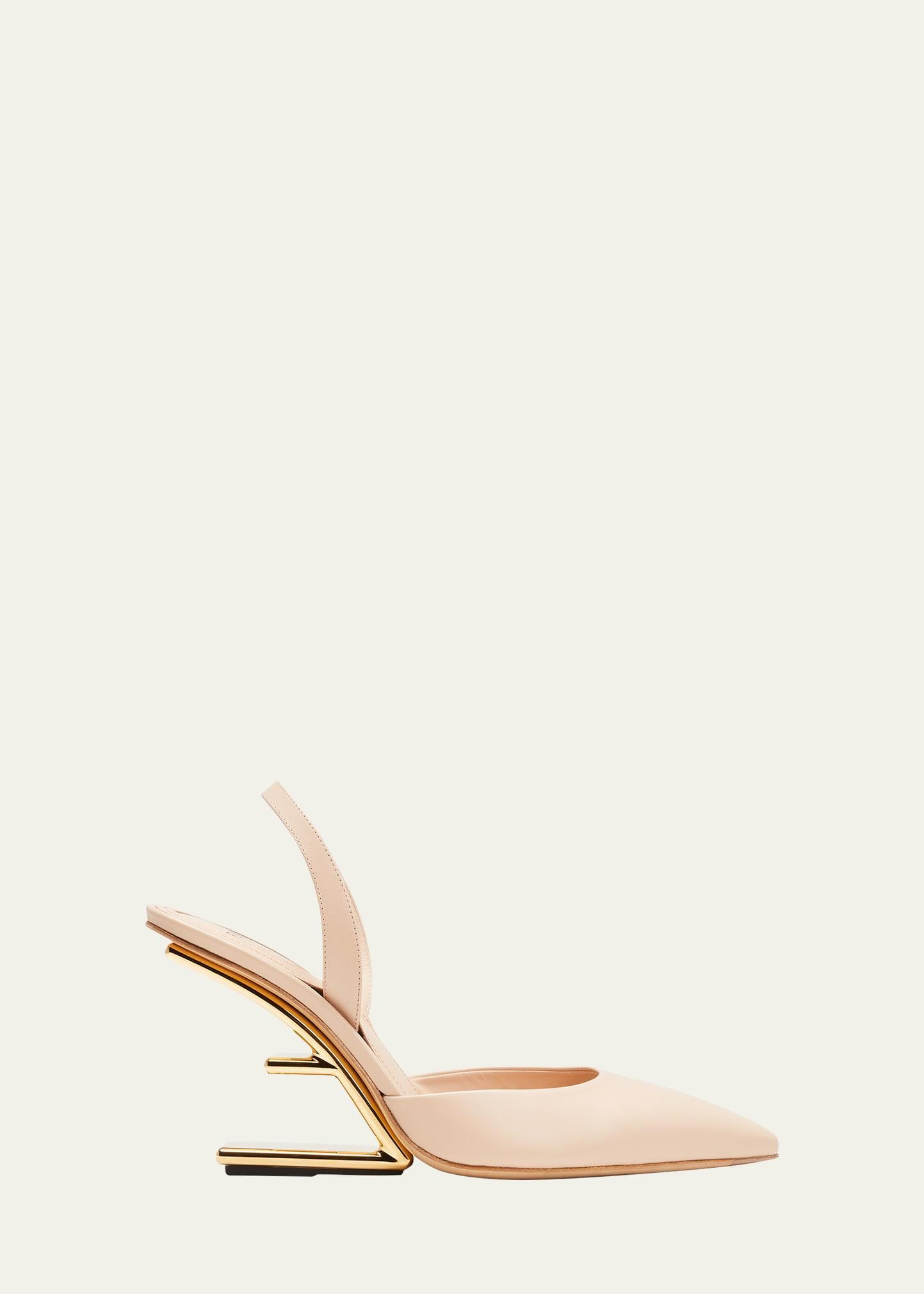 Fendi First F Heel Slingback Pointed Toe Pump Product Image