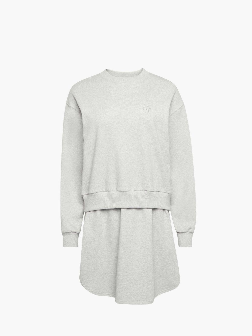 LAYERED SWEATSHIRT DRESS in grey | JW Anderson US  Product Image