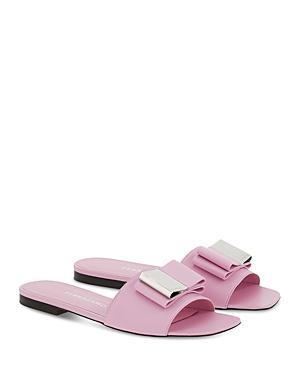 Womens Lyana Leather Slide Sandals Product Image