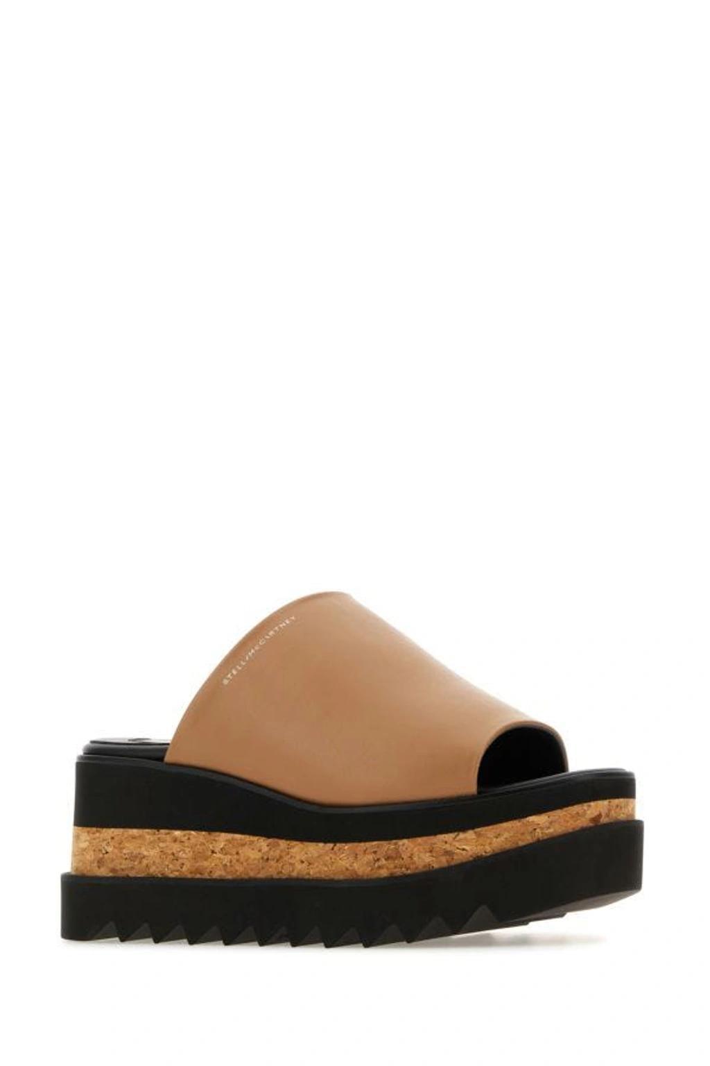 Sneak-elyse Alter Sporty Mat Platform Sandals In Brown Product Image