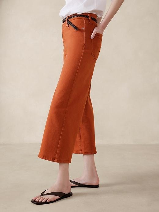 High-Rise Wide-Leg Cropped Jean Product Image