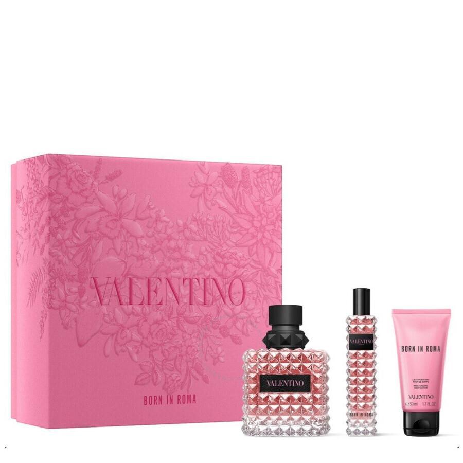 VALENTINO Ladies Donna Born In Roma Gift Set Fragrances 3614274162998 In Pink Product Image