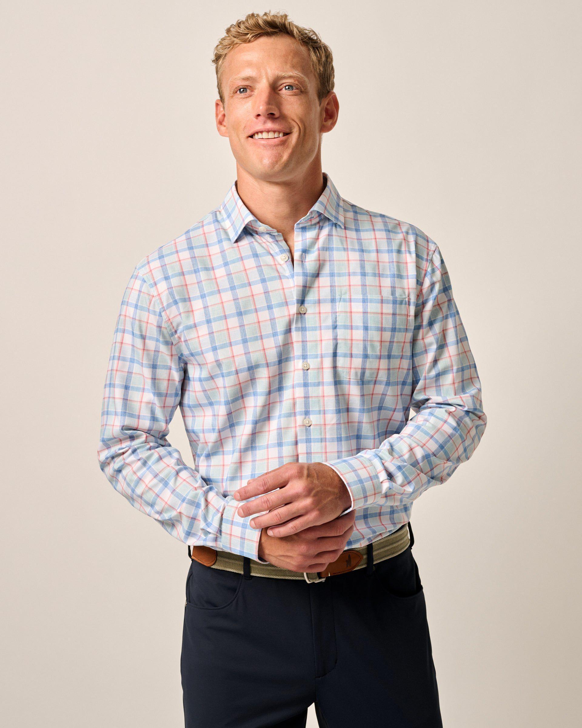 Performance Button Up Shirt - Medina Male Product Image