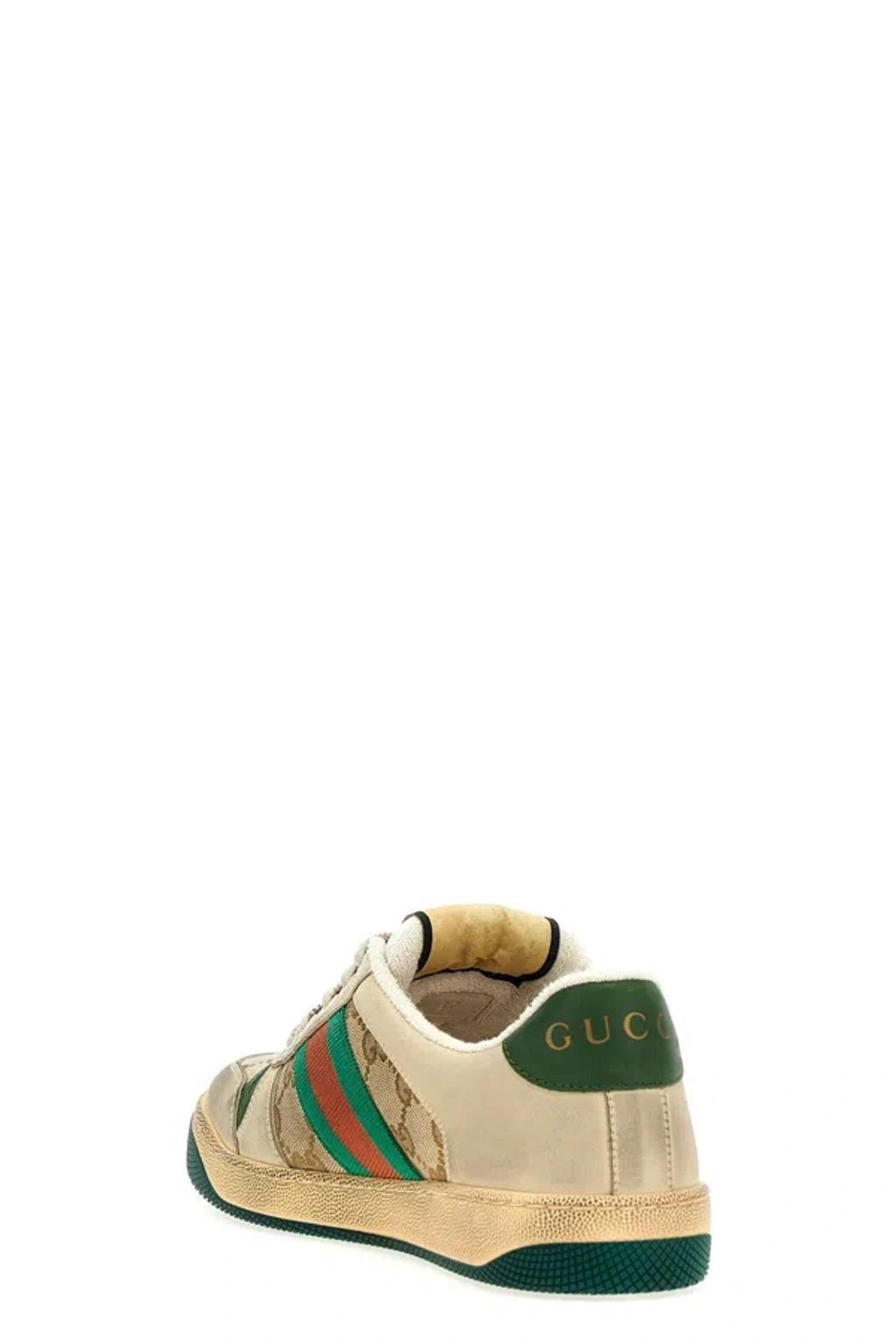 Leather Screener Sneakers In Multicolor Product Image