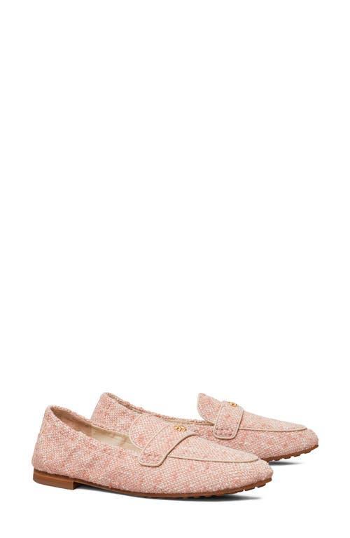 Womens Leather-Trimmed Tweed Ballet-Style Loafers Product Image