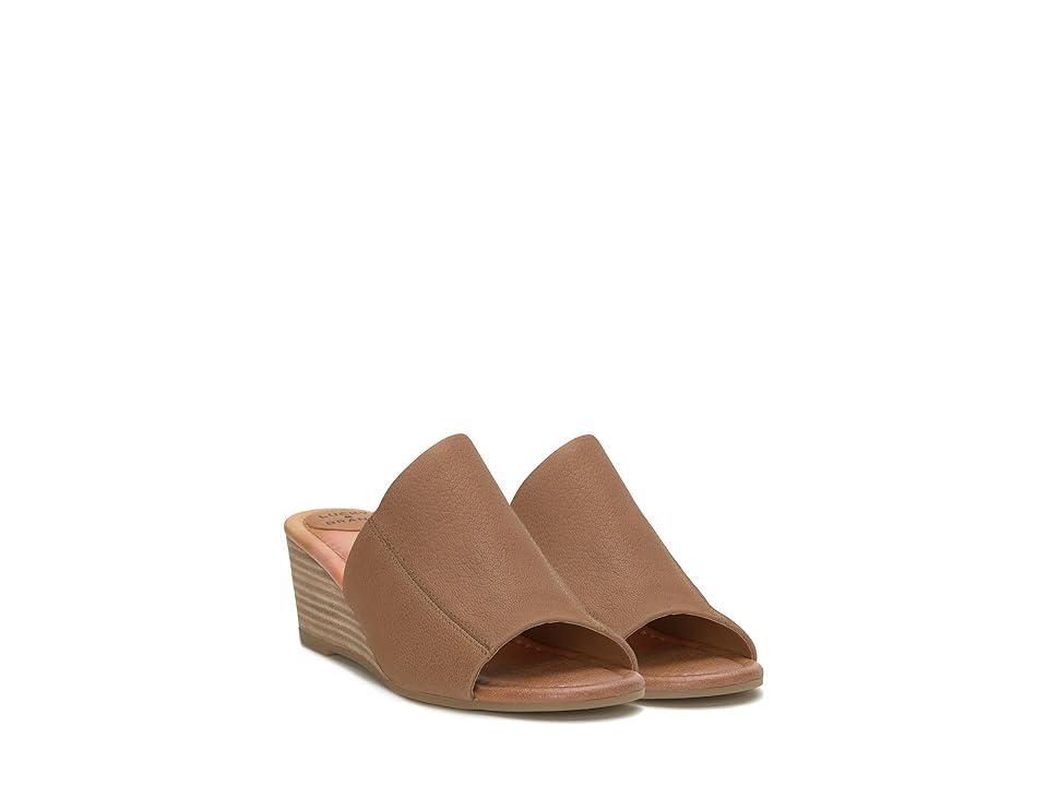 Lucky Brand Malenka Leather Asymmetrical Slip On Wedge Sandals Product Image