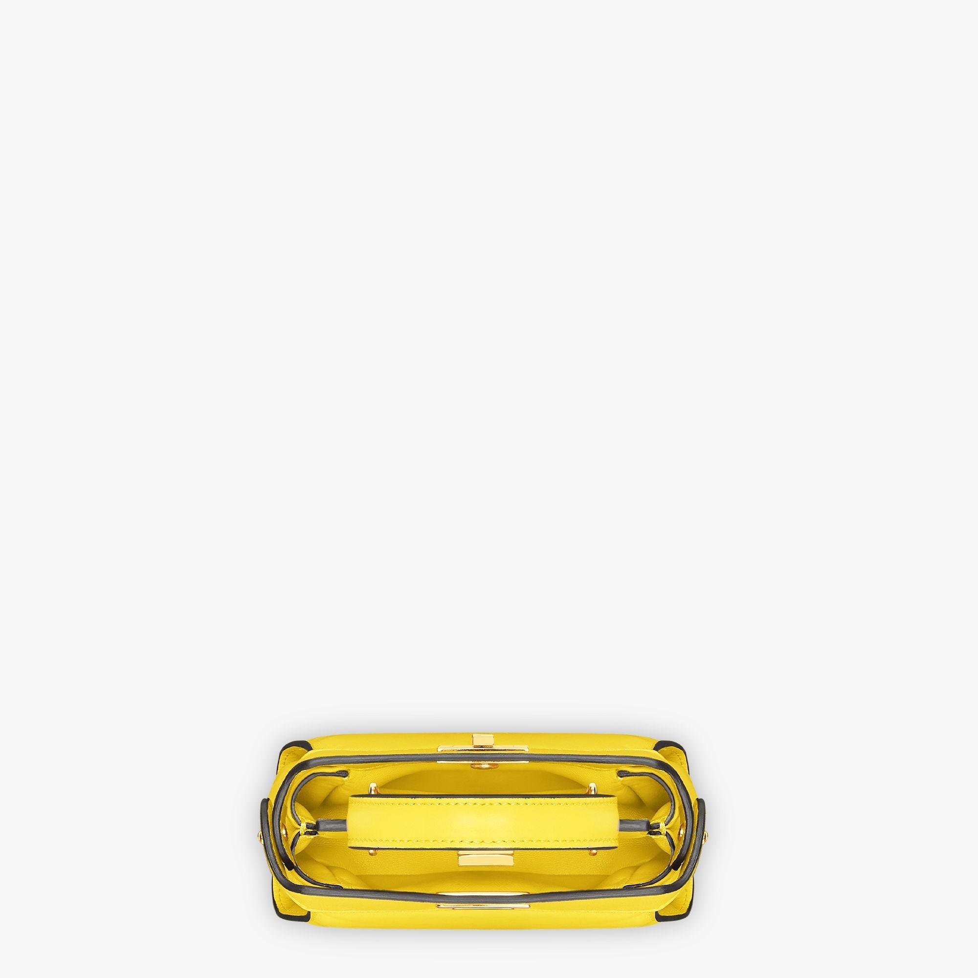 Nano PeekabooYellow nappa leather miniature bag Product Image