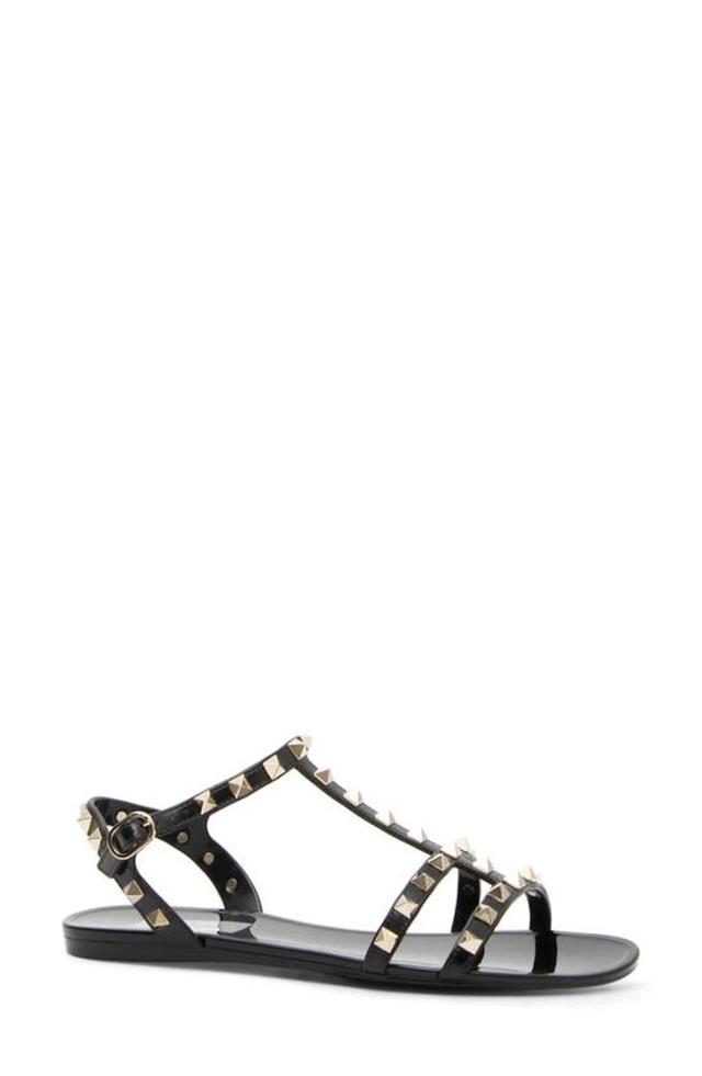 VALENTINO GARAVANI Rockstud Pvc Sandals In Black Product Image