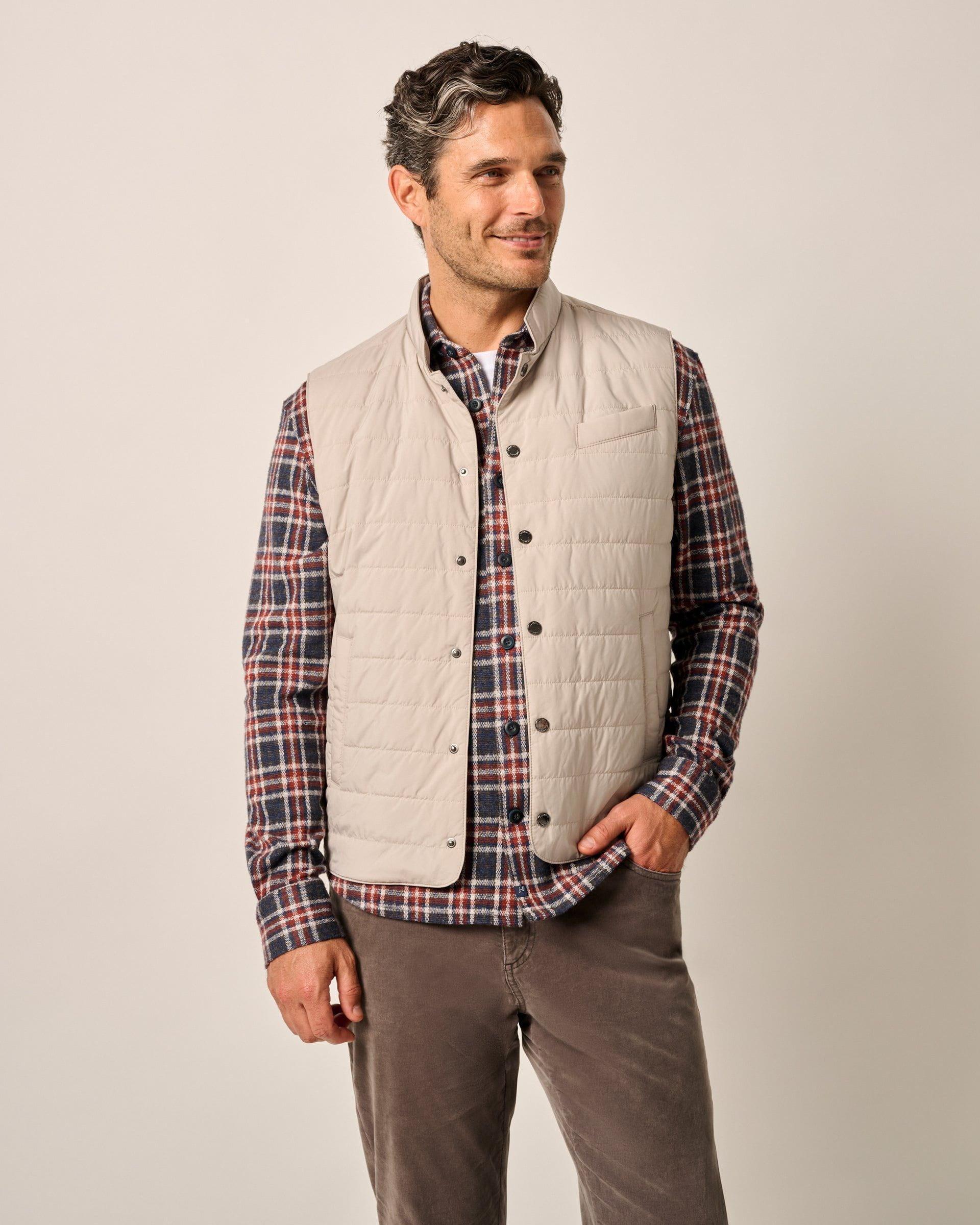 johnnie-O Apo Quilted Button Up Vest Product Image