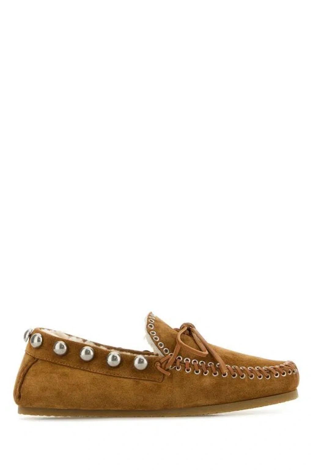 Fitza Studded Loafers In Brown product image