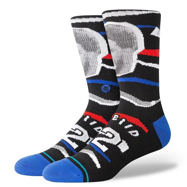 Mens Joel Embiid Philadelphia 76ers Faxed Player Crew Socks Product Image