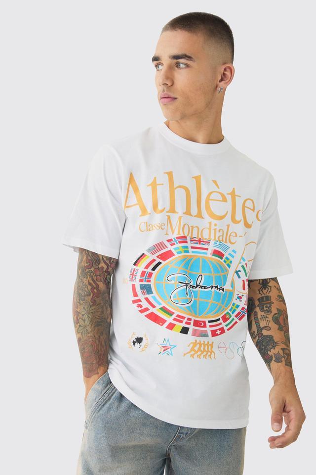 Athlete Graphic T-shirt | boohooMAN USA Product Image