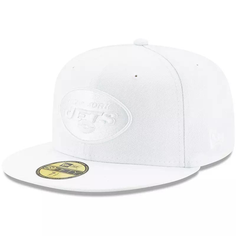 Mens New Era New York Jets White 59FIFTY Fitted Hat Product Image