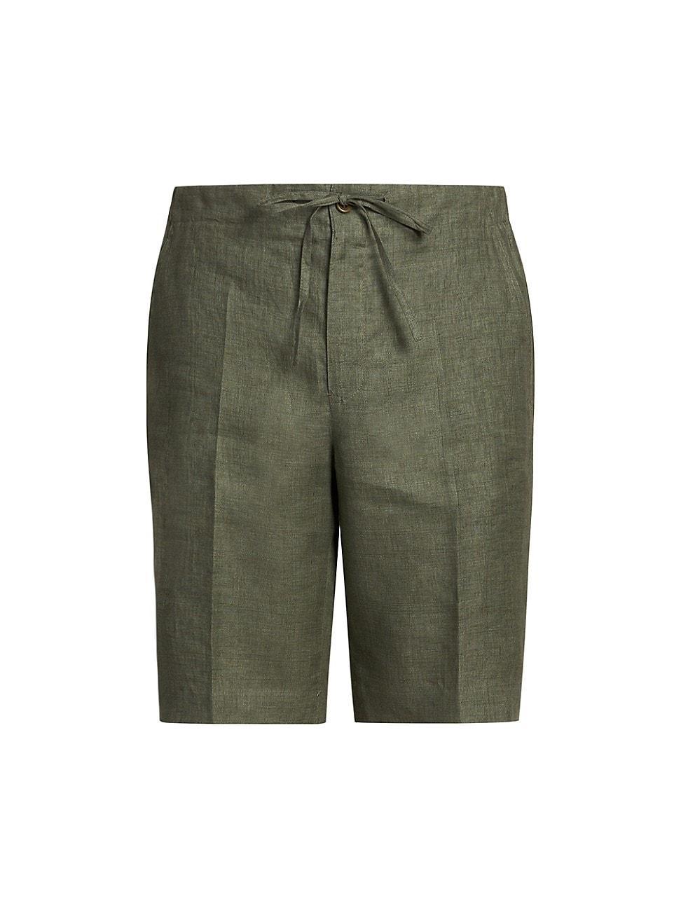 Mens Linen Bermuda Shorts Product Image