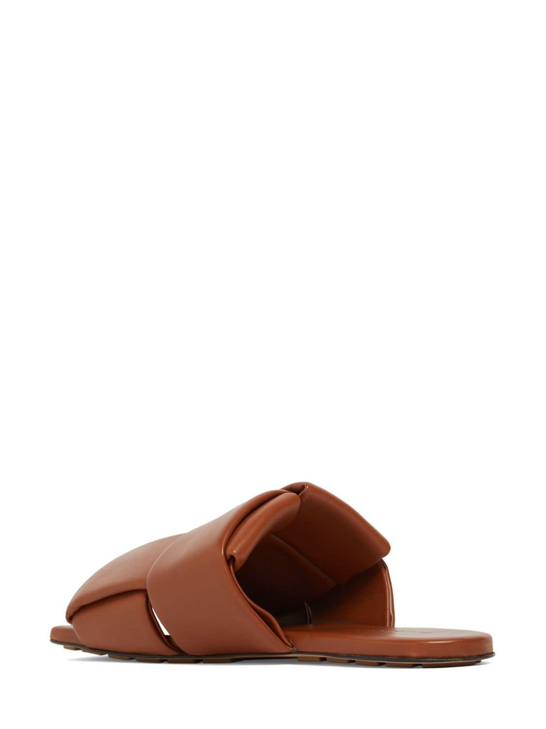 Patch Mule Flat Sandal In Brown Product Image