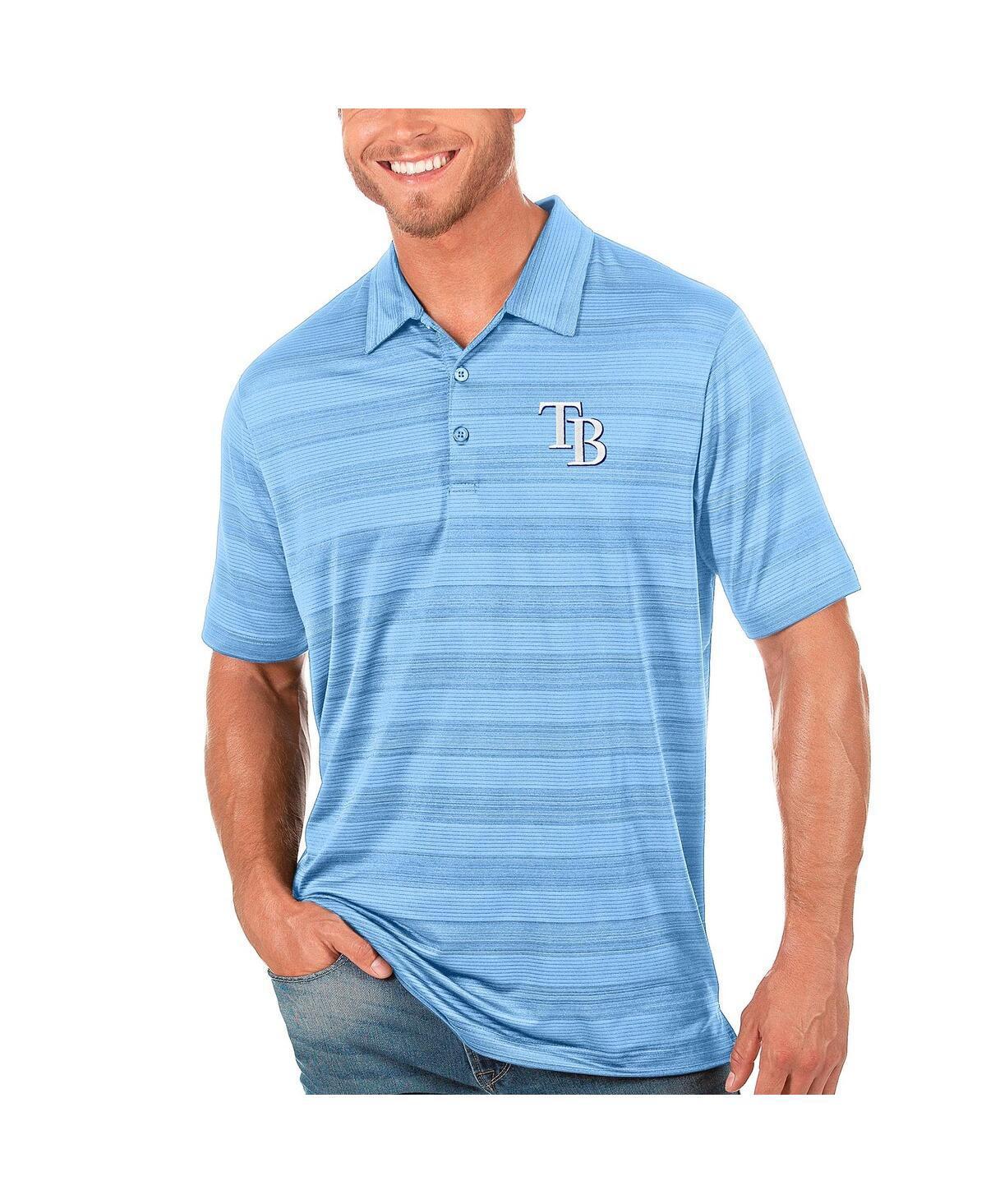 Antigua Mens Light Blue Tampa Bay Rays Compass Polo Product Image