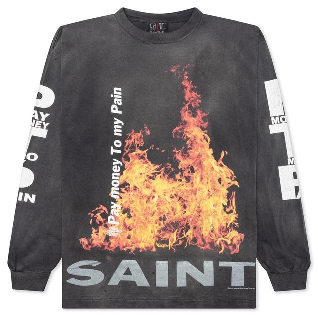 Saint Michael x Pay Money To My Pain SR To SS L/S Tee - Black Male Product Image