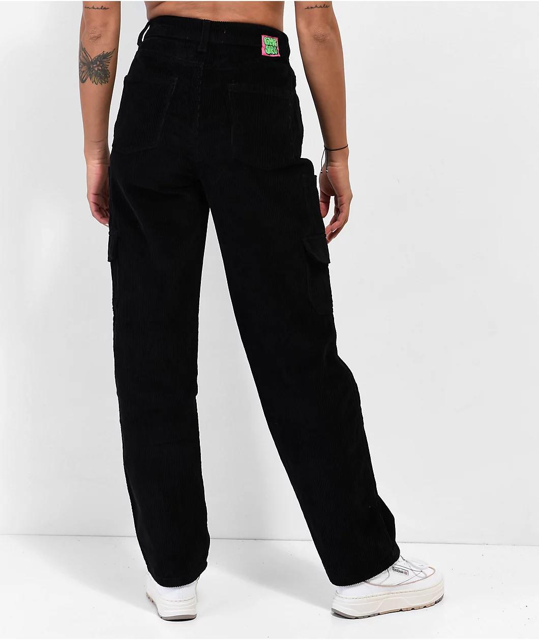 Empyre Tori Black Corduroy Cargo Skate Pants Product Image