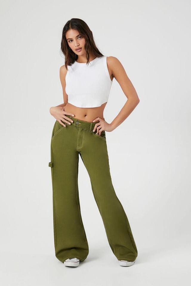 High-Rise Wide-Leg Utility Pants | Forever 21 Product Image