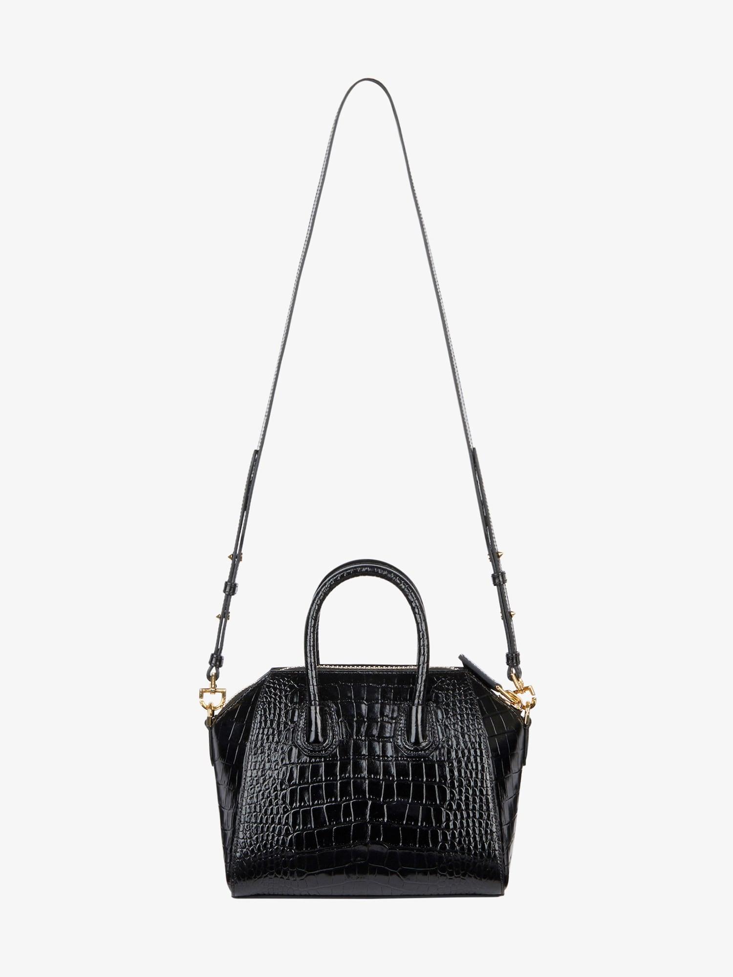 Mini Antigona bag in crocodile effect leather Product Image