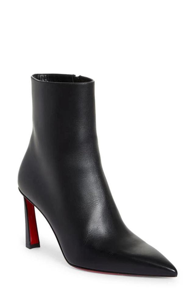 CHRISTIAN LOUBOUTIN Condora Calfskin Red Sole Booties In Black Product Image