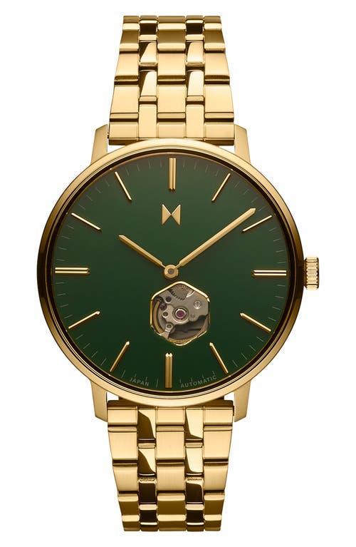 Mvmt Mens Legacy Slim Automatic Gold-Tone Stainless Steel Watch 42mm - Gold Product Image