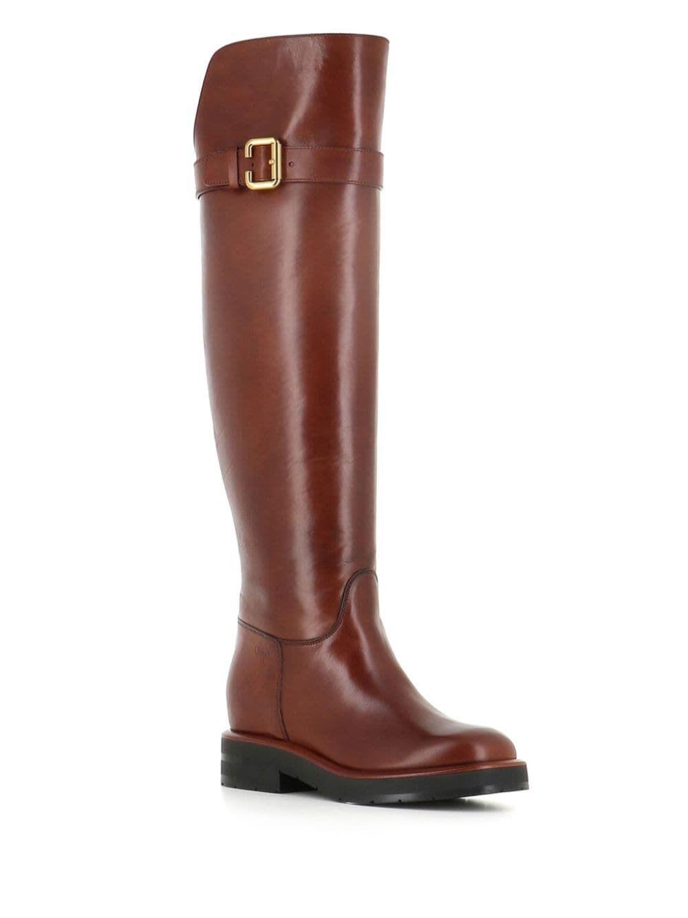 Coddington Leather Over-the-knee Riding Boots In Brown Product Image