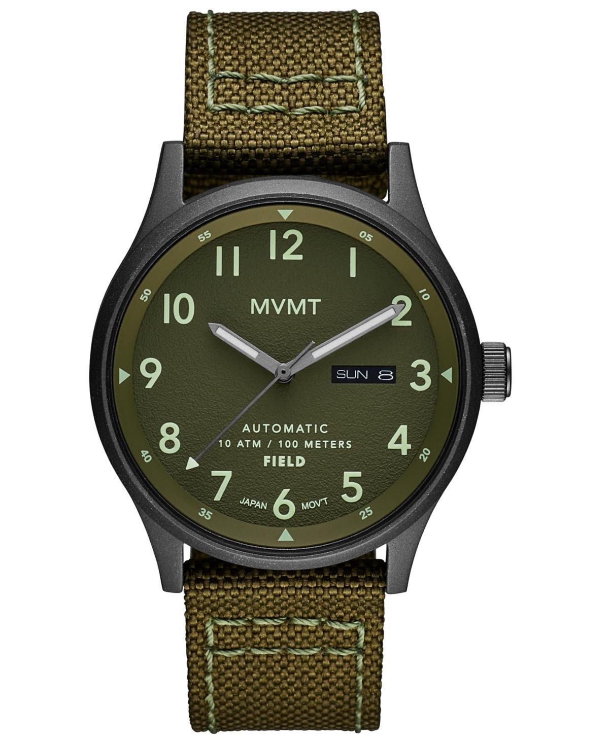 Mvmt Mens Field Automatic Green Canvas Strap Watch 42mm Product Image