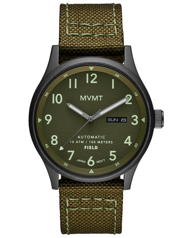 Mvmt Mens Field Automatic Green Canvas Strap Watch 42mm Product Image