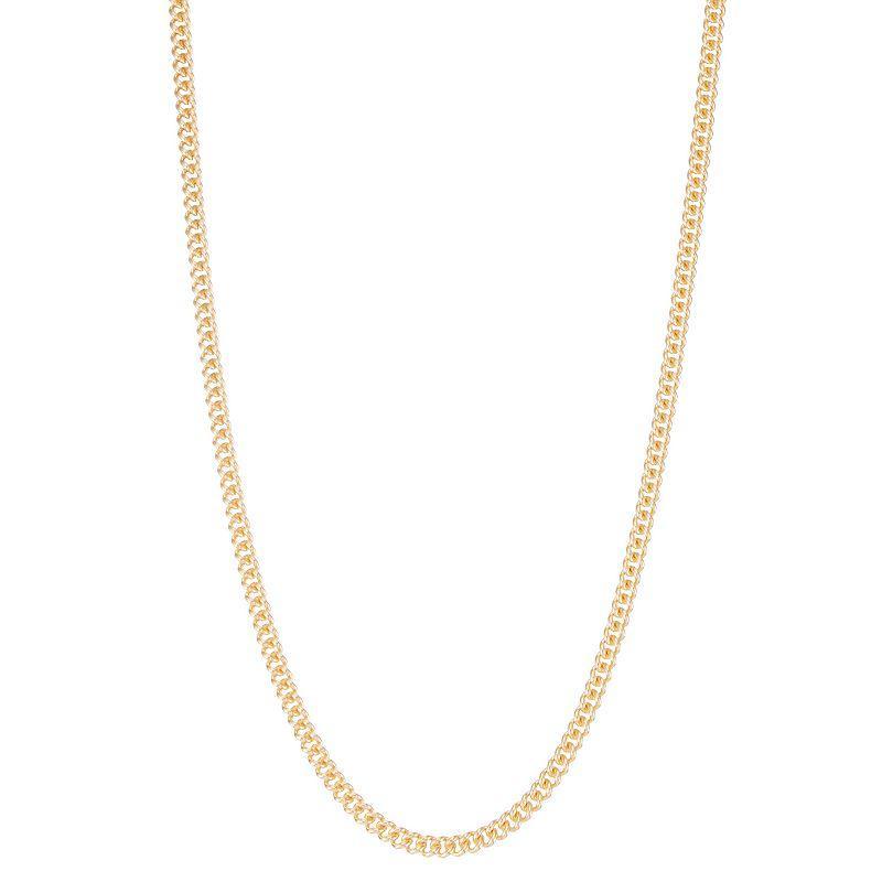 Jordan Blue Mens 14k 4.9 mm Gold Filled Curb Chain Necklace 14k Gold Filled Product Image