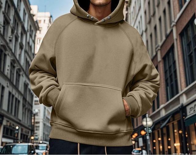 Raglan-Sleeve Fleece-Lined Hoodie Product Image