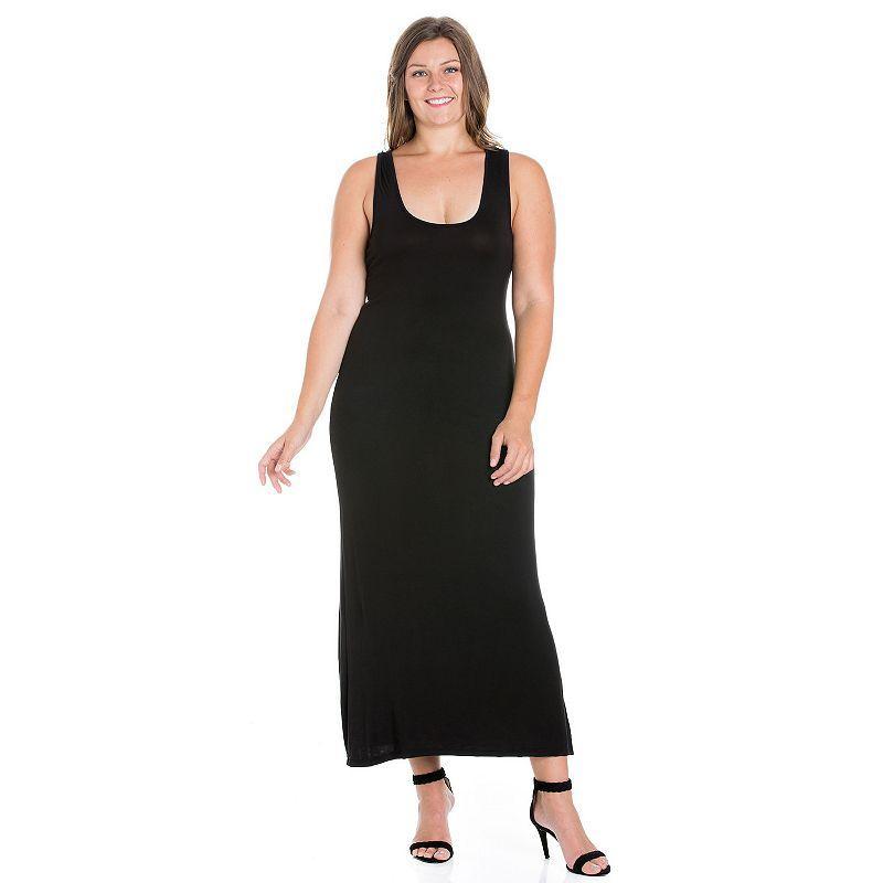 Plus Size 24seven Comfort Apparel Racerback Maxi Dress, Womens Product Image