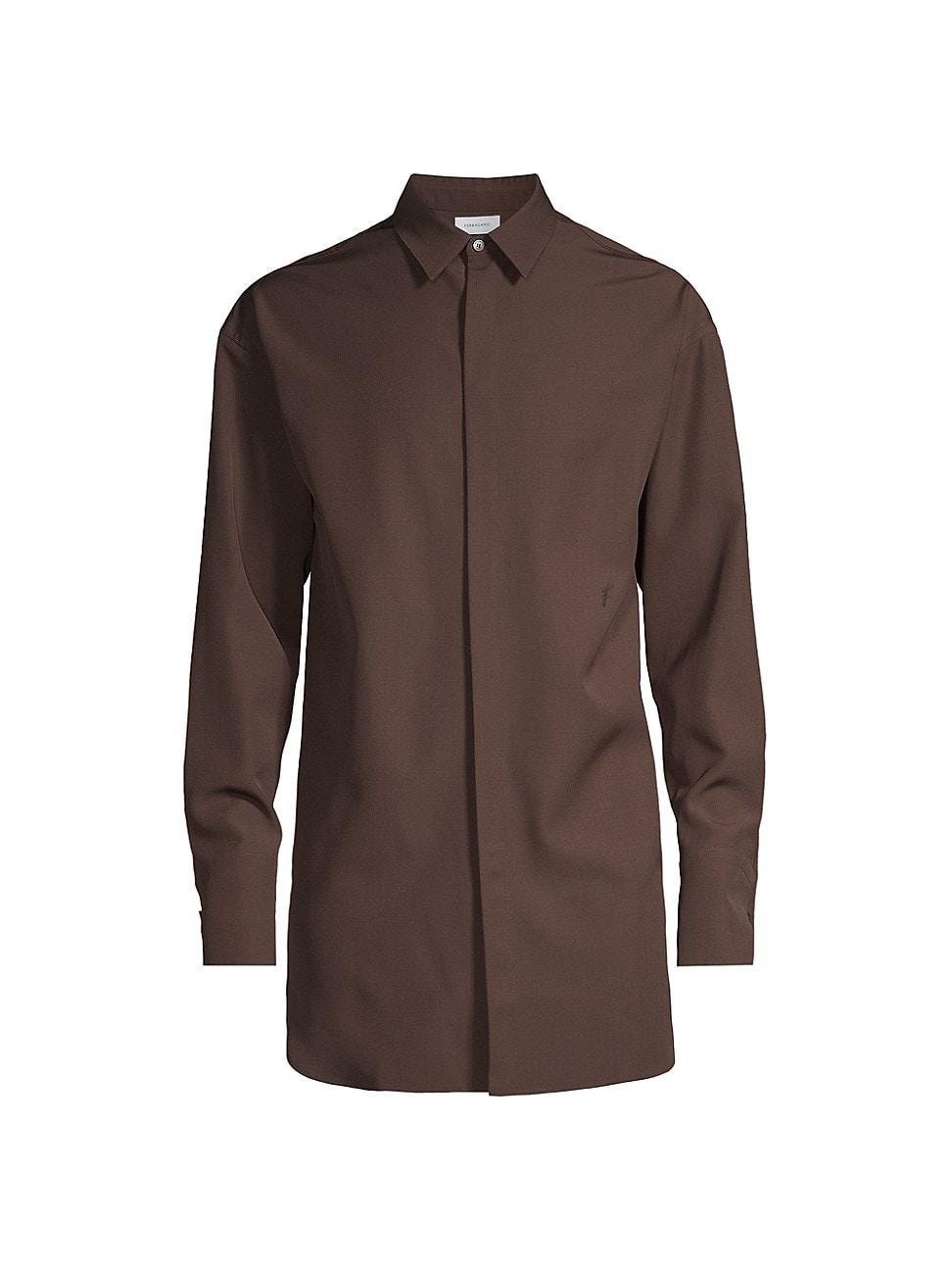 Mens Wool Button-Front Shirt Product Image