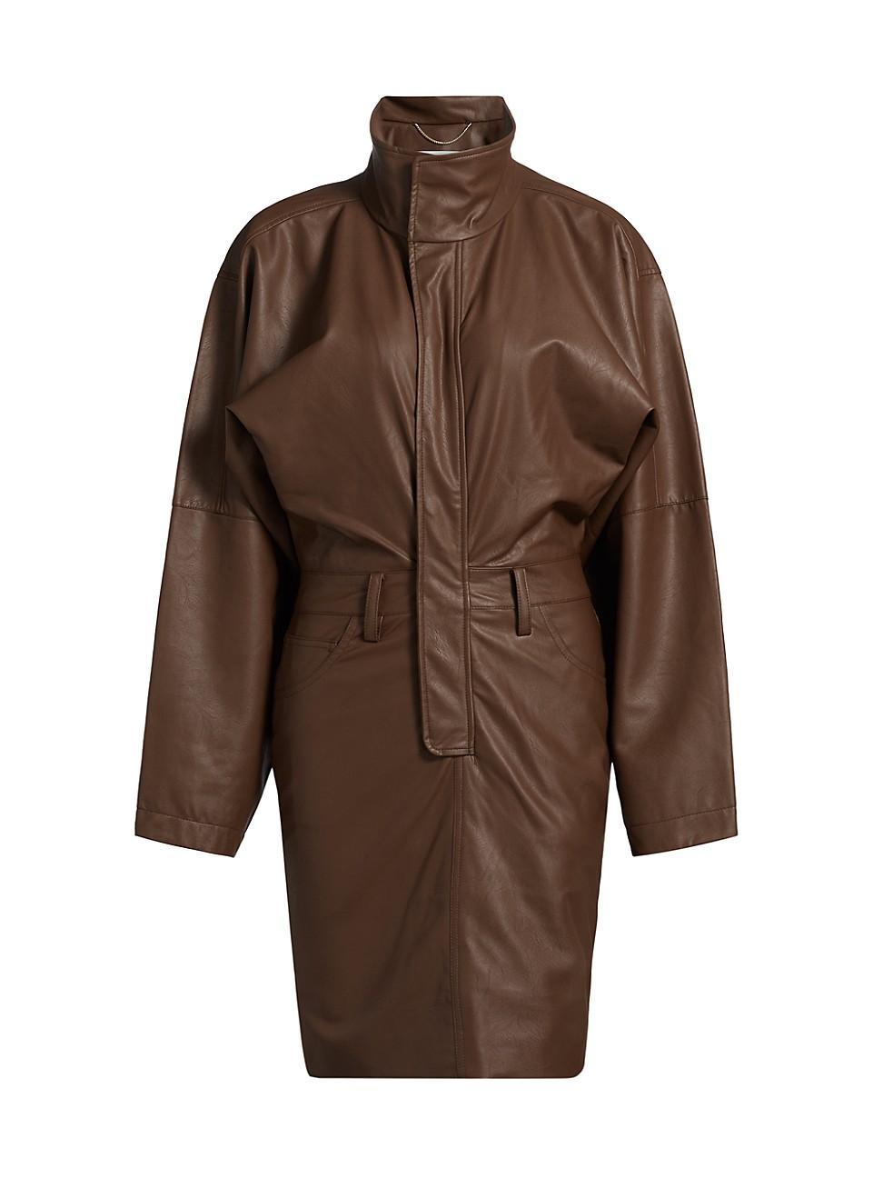 Womens Regan Faux Leather Moto Dress Product Image