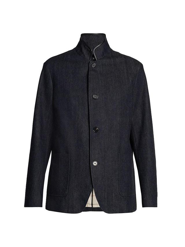 Mens Spagna Cashmere-Cotton Denim Jacket Product Image