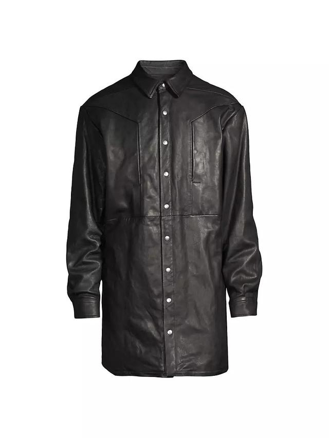 Padded Leather Jacket Product Image