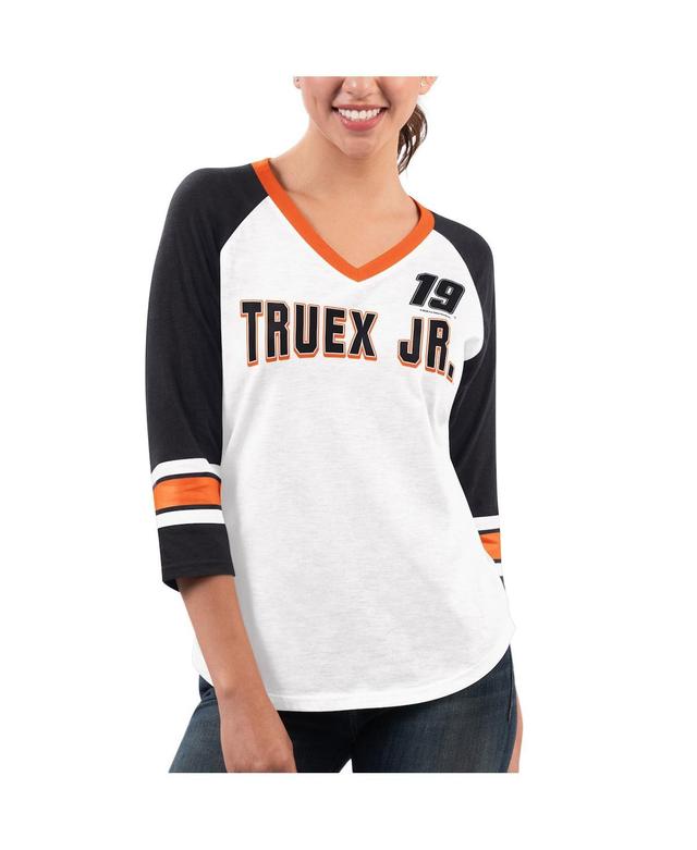 Womens G-iii 4Her by Carl Banks White Martin Truex Jr Top Team V-Neck 3/4 Sleeve T-shirt - White Product Image