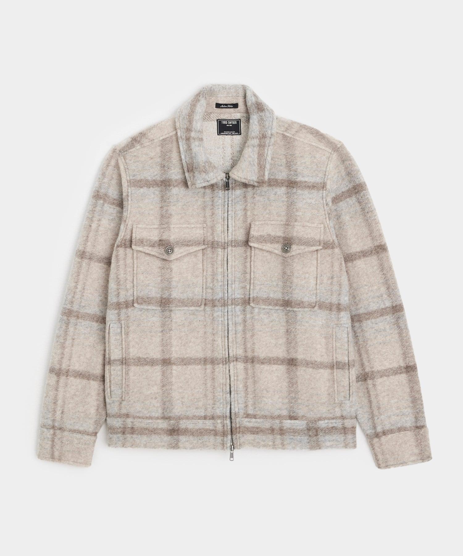 Brushed Plaid Full-Zip Jacket Product Image