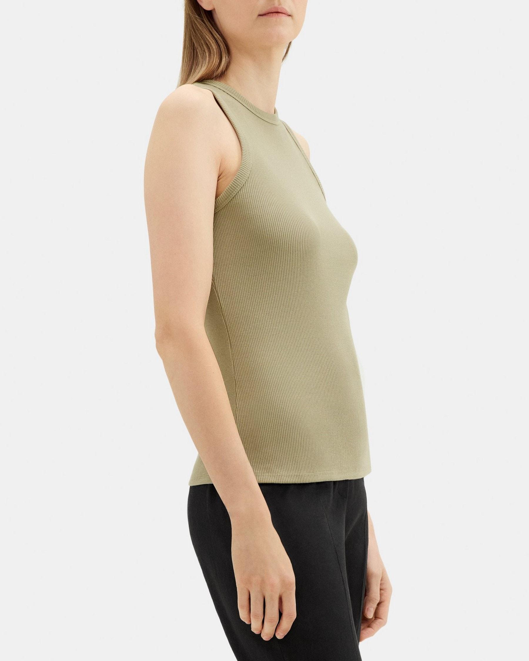 Fitted Tank in Ribbed Modal Cotton Product Image