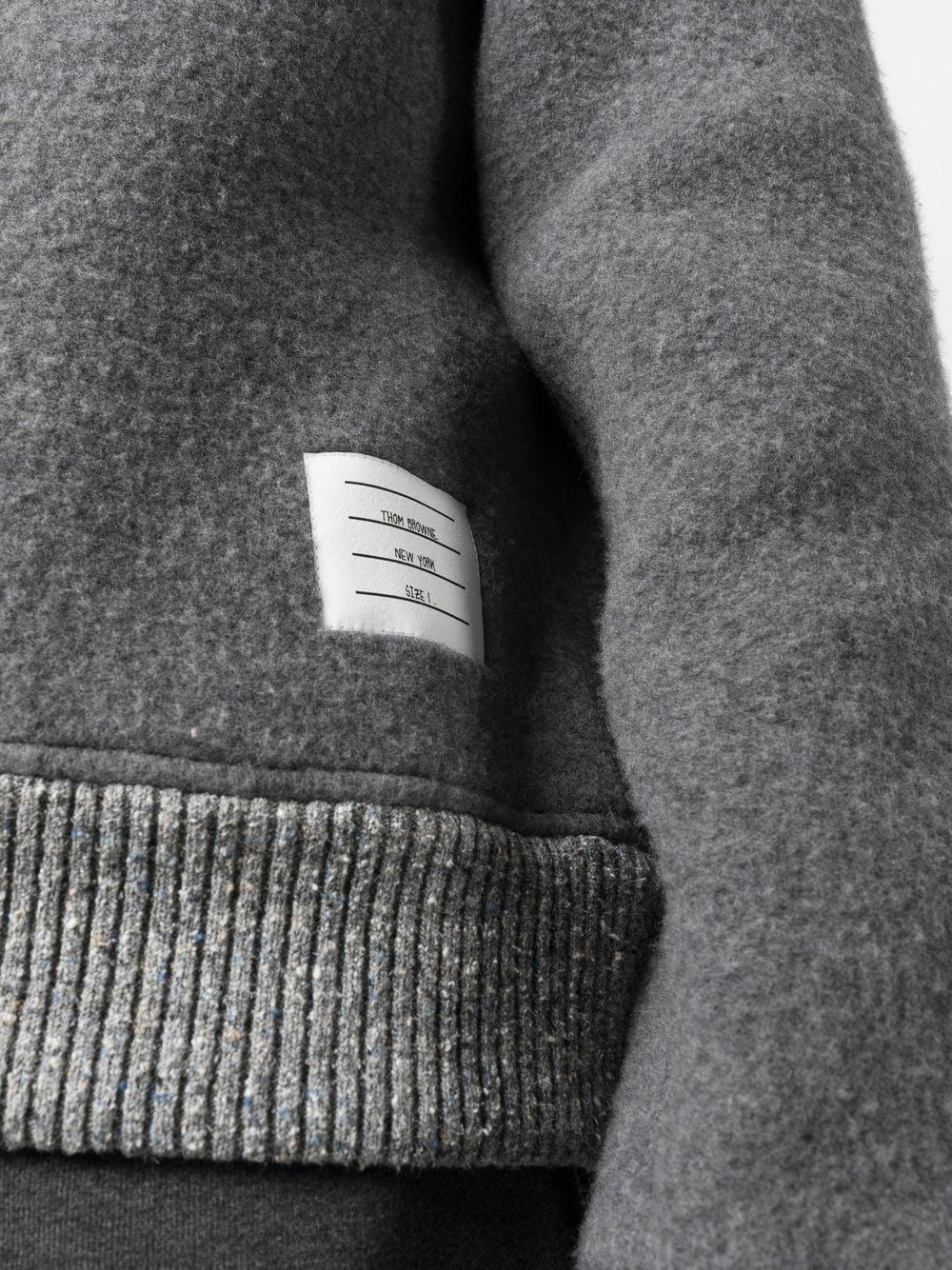 Logo-patch Crew Neck Jumper In Grey Product Image