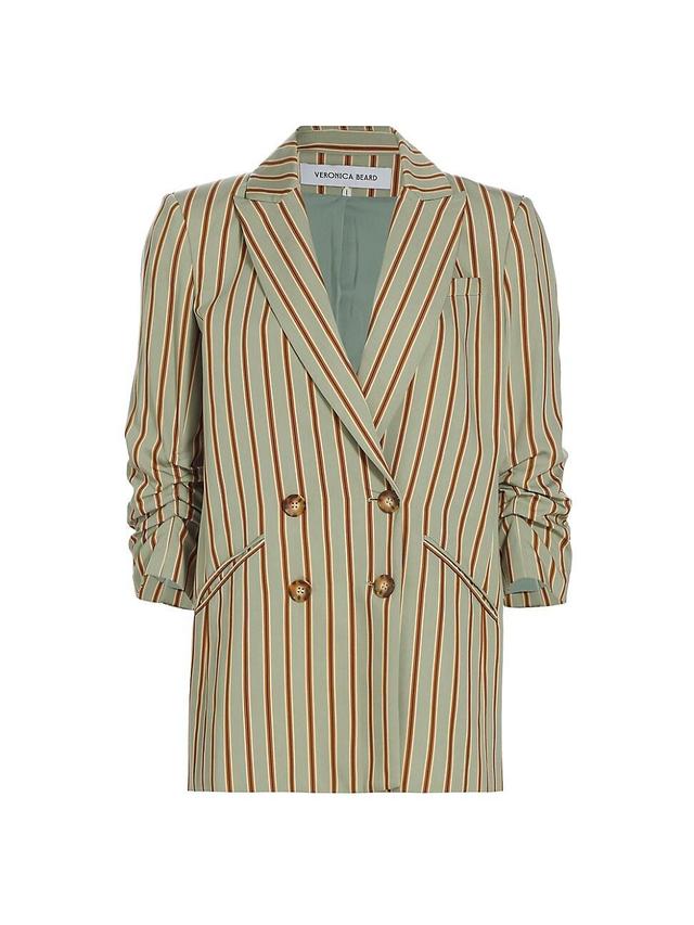 Womens Kiernan Striped Double-Breasted Jacket Product Image