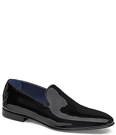 Johnston & Murphy Collection Kinser Slip-On Patent) Men's Lace Up Wing Tip Shoes Product Image