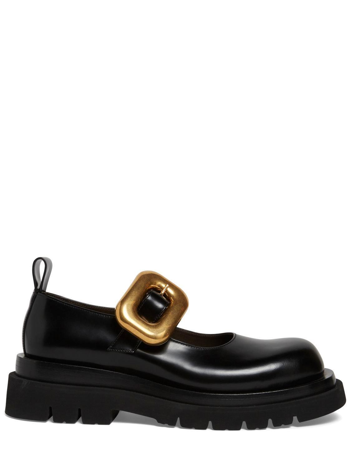 BOTTEGA VENETA 30mm Lug Leather Loafers In Black Product Image