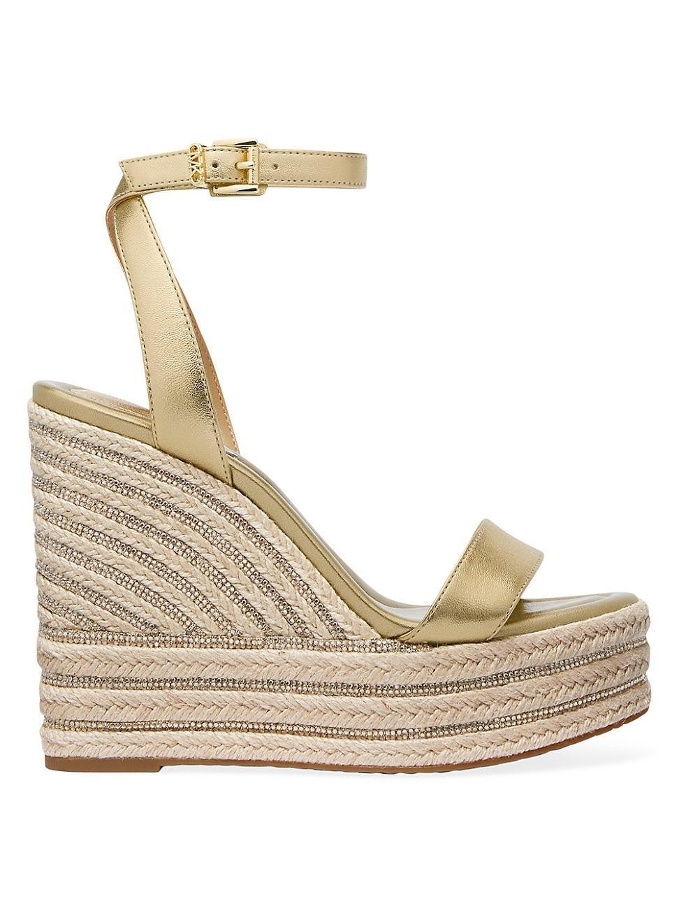 Michael Kors Womens Leighton Jute Wedge Sandals Product Image