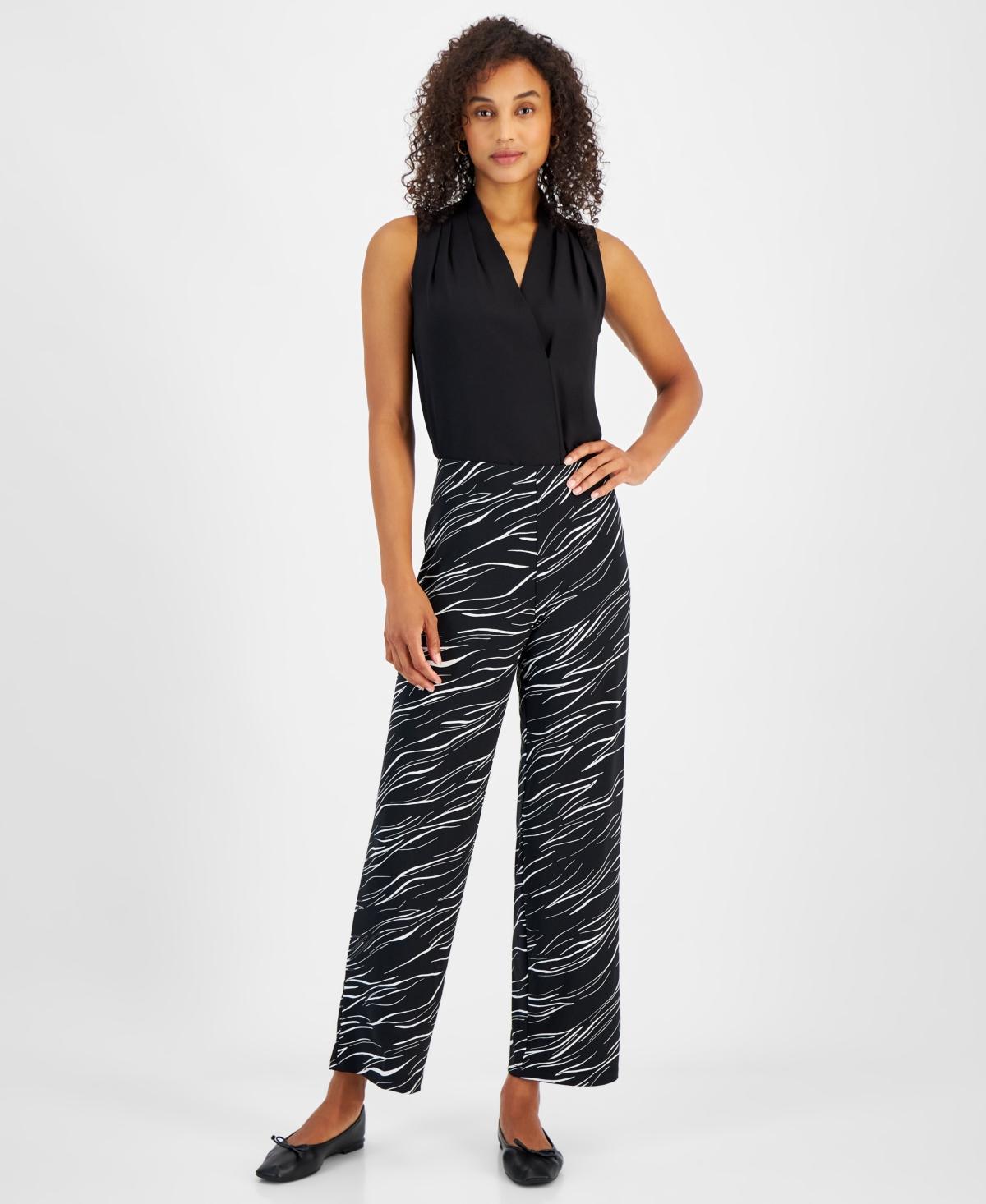 Jm Collection Womens Printed Wide-Leg Pull-On Knit Pants, Created for Macys Product Image