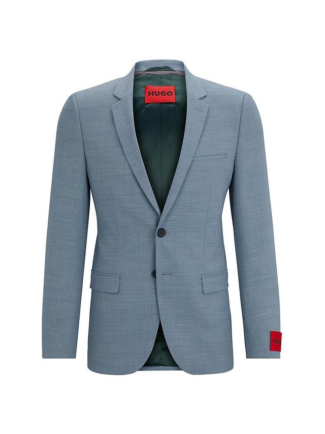 Mens Extra Slim-Fit Jacket in Performance-Stretch Patterned Cloth Product Image