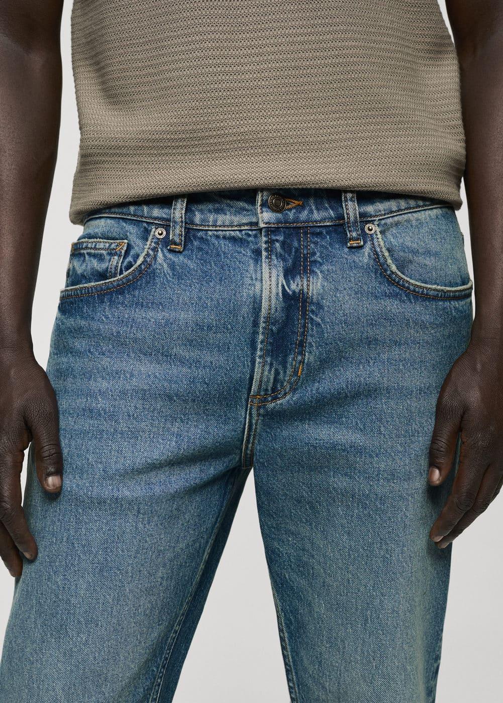 MANGO MAN - Ben tapered fit jeans medium blueMen Product Image