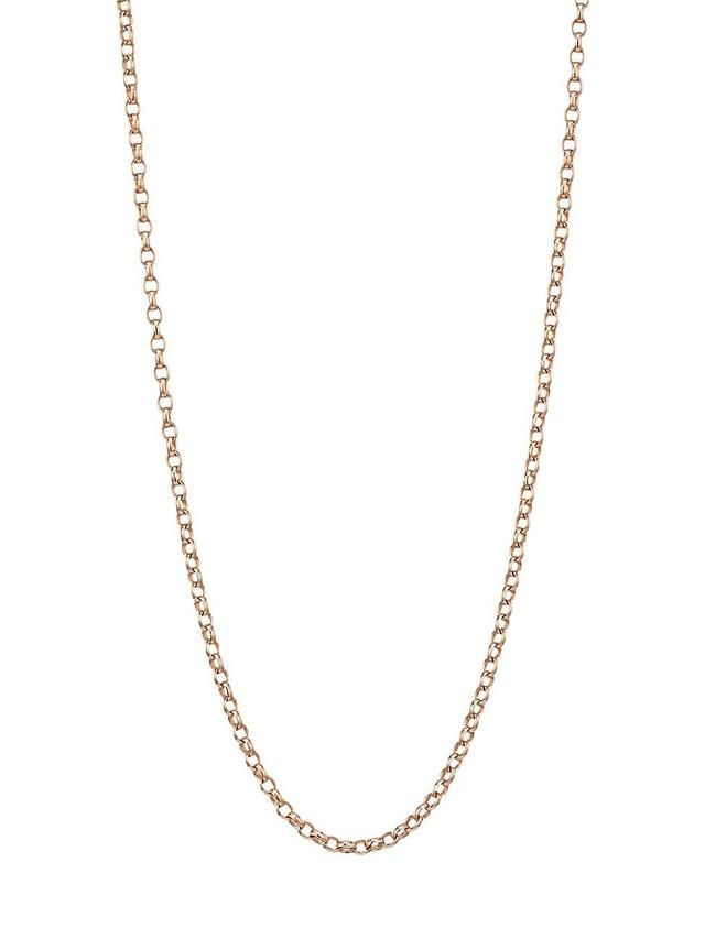 Womens 18K Rose Gold Belcher-Link Chain Necklace/20-23 Product Image