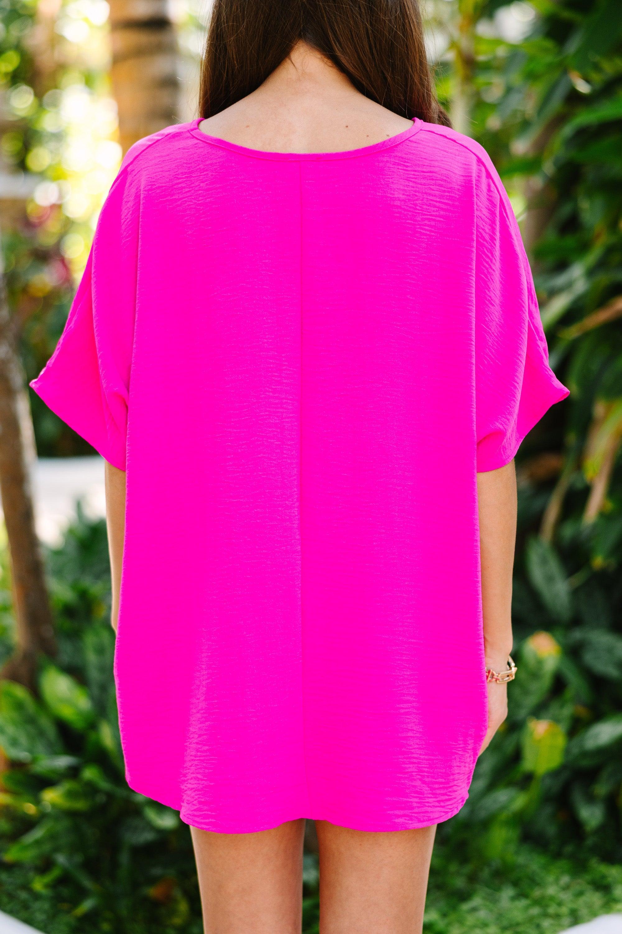 Couldn't Be Better Fuchsia Pink Top Female Product Image