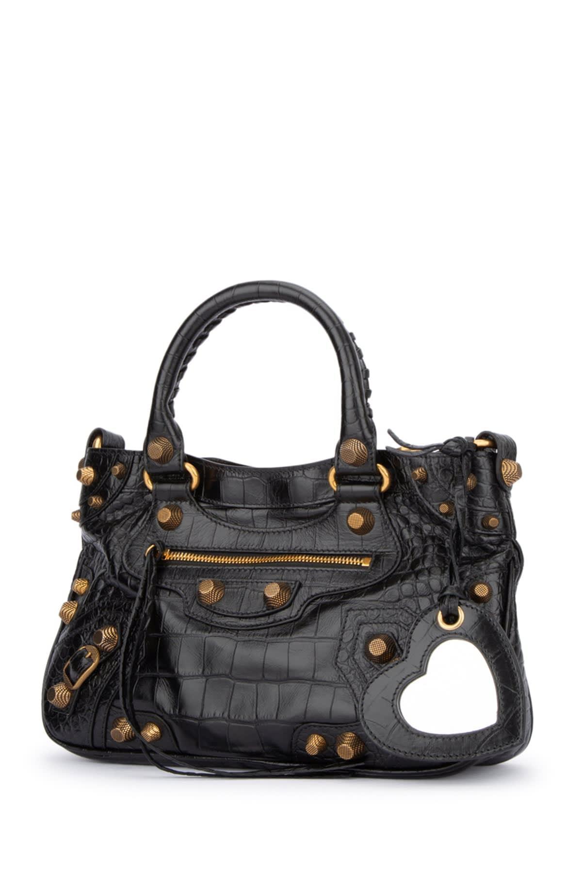 BALENCIAGA Women's Neo Cagole S Leather Bag In Black Product Image